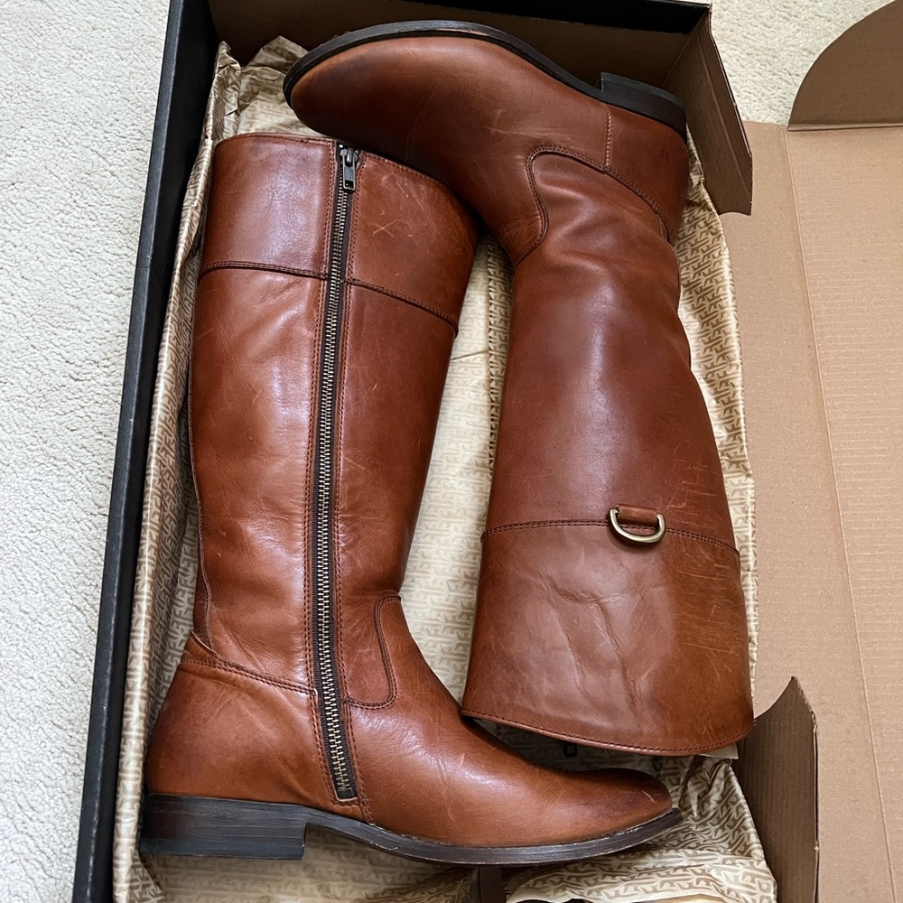 Frye Brown Leather Knee-High Boots